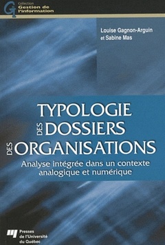 Couverture de l’ouvrage TYPOLOGIE DES DOSSIERS DES ORGANISATIONS