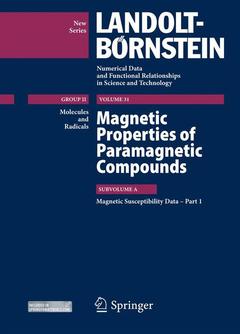 Cover of the book Magnetic Susceptibility Data - Part 1.