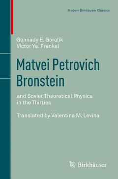 Couverture de l’ouvrage Matvei Petrovich Bronstein