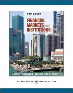 Couverture de l’ouvrage Financial markets and institutions