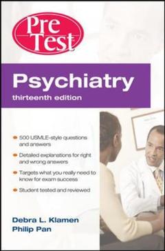 Couverture de l’ouvrage Psychiatry pretest self-assessment and review