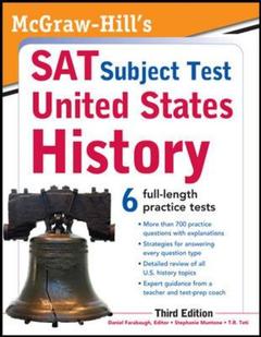 Couverture de l’ouvrage Mcgraw-hill's sat subject test united states history, 3rd edition