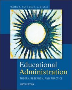Couverture de l’ouvrage Educational administration