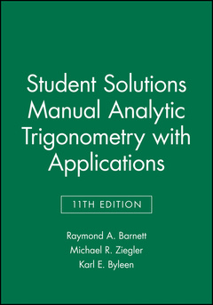 Couverture de l’ouvrage Analytic Trigonometry with Applications, 11e Student Solutions Manual