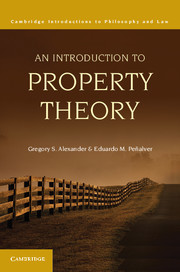 Cover of the book An Introduction to Property Theory