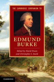 Couverture de l’ouvrage The Cambridge Companion to Edmund Burke