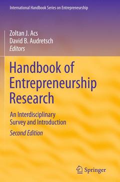 Couverture de l’ouvrage Handbook of Entrepreneurship Research