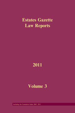 Cover of the book EGLR 2011 Volume 3 and Cumulative Index