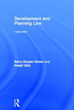 Couverture de l’ouvrage Development and Planning Law