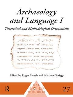 Couverture de l’ouvrage Archaeology and Language I