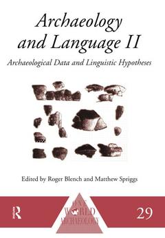 Couverture de l’ouvrage Archaeology and Language II