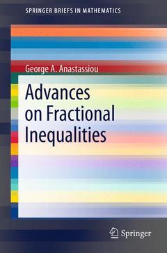 Couverture de l’ouvrage Advances on Fractional Inequalities