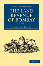 Couverture de l’ouvrage The Land Revenue of Bombay