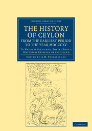 Couverture de l’ouvrage The History of Ceylon, from the Earliest Period to the Year MDCCCXV
