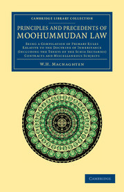 Couverture de l’ouvrage Principles and Precedents of Moohummudan Law