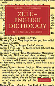 Cover of the book Zulu–English Dictionary