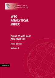 Couverture de l’ouvrage WTO Analytical Index 2 Volume Set