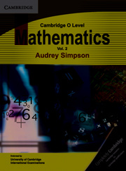 Couverture de l’ouvrage Cambridge O Level Mathematics: Volume 2