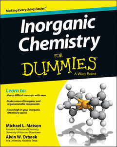 Couverture de l’ouvrage Inorganic Chemistry For Dummies
