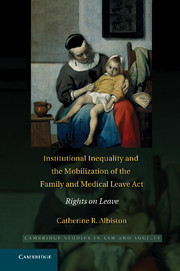 Couverture de l’ouvrage Institutional Inequality and the Mobilization of the Family and Medical Leave Act