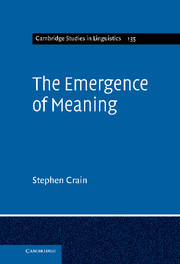 Couverture de l’ouvrage The Emergence of Meaning