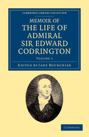 Couverture de l’ouvrage Memoir of the Life of Admiral Sir Edward Codrington
