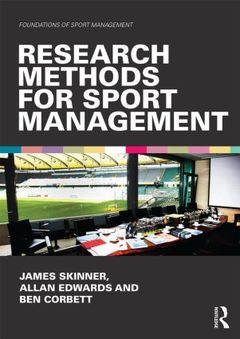 Couverture de l’ouvrage Research Methods for Sport Management