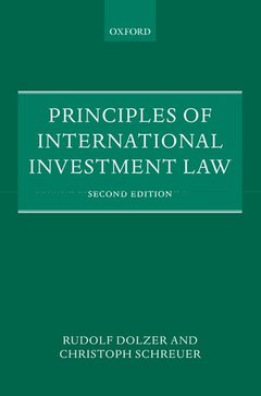 Couverture de l’ouvrage Principles of International Investment Law