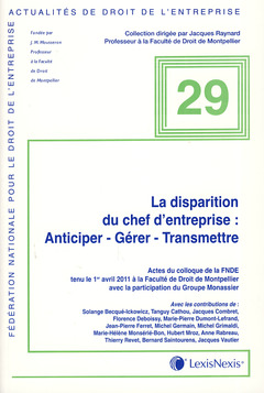 Cover of the book la disparition du chef d entreprise