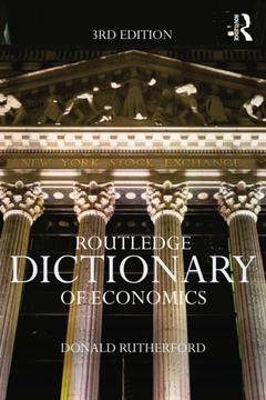 Couverture de l’ouvrage Routledge Dictionary of Economics