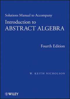 Couverture de l’ouvrage Solutions Manual to accompany Introduction to Abstract Algebra, 4e