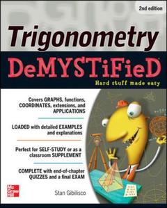 Couverture de l’ouvrage Trigonometry demystified
