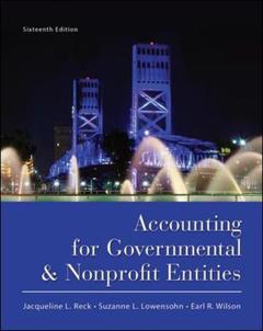 Couverture de l’ouvrage Accounting for governmental and nonprofit entities