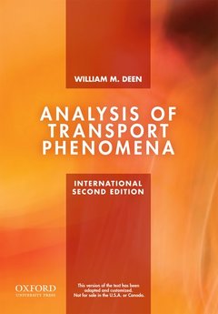 Couverture de l’ouvrage Analysis of Transport Phenomena