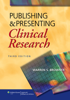 Couverture de l’ouvrage Publishing and Presenting Clinical Research