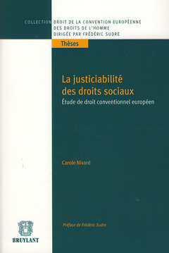 Couverture de l’ouvrage La justiciabilité des droits sociaux