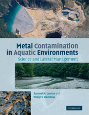 Couverture de l’ouvrage Metal Contamination in Aquatic Environments