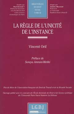 Cover of the book la règle de l'unicité de l'instance