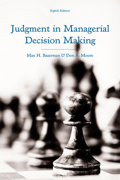Couverture de l’ouvrage Judgment in Managerial Decision Making