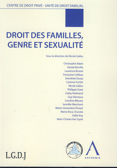 Cover of the book DROIT DES FAMILLES, GENRES ET SEXUALITÉ - 2ÈME ÉDITION