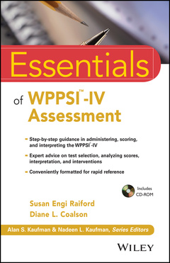 Couverture de l’ouvrage Essentials of WPPSI-IV Assessment