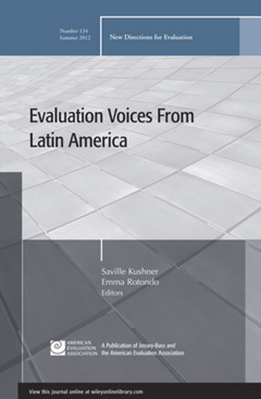 Cover of the book Evaluation in latin america, 134 (series: j-b pe single issue (program) evaluation) (paperback)