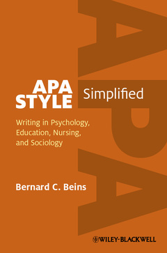 Couverture de l’ouvrage APA Style Simplified