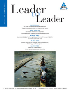 Couverture de l’ouvrage Leader to leader (ltl): summer 2012 (paperback) (series: j-b single issue leader to leader)