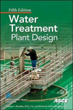 Couverture de l’ouvrage Water treatment plant design 
