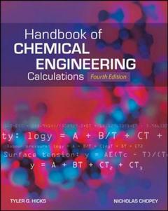 Couverture de l’ouvrage Handbook of chemical engineering calculations