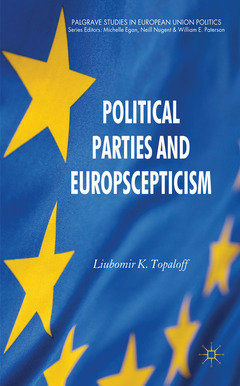 Couverture de l’ouvrage Political Parties and Euroscepticism