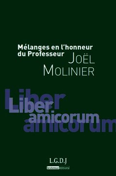 Couverture de l’ouvrage MÉLANGES EN L'HONNEUR DU PROFESSEUR JOËL MOLINIER
