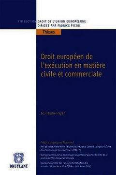 Couverture de l’ouvrage Droit européen de l'exécution en matière civile et commerciale
