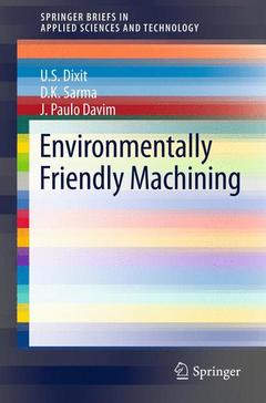 Couverture de l’ouvrage Environmentally Friendly Machining
